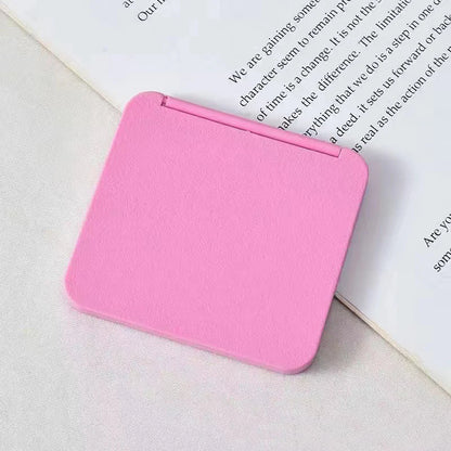 Portable 2-Face Makeup Mirror Square, Compact Hand Pocket Double-Sided Makeup Mirror, Cute Girls Gift Multiple Colors
