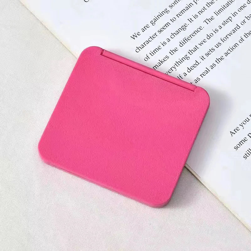 Portable 2-Face Makeup Mirror Square, Compact Hand Pocket Double-Sided Makeup Mirror, Cute Girls Gift Multiple Colors