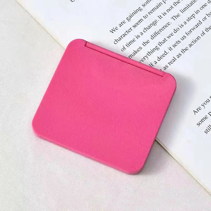 Portable 2-Face Makeup Mirror Square, Compact Hand Pocket Double-Sided Makeup Mirror, Cute Girls Gift Multiple Colors