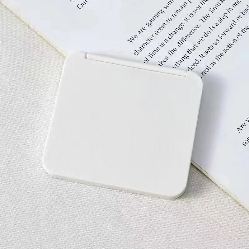 Portable 2-Face Makeup Mirror Square, Compact Hand Pocket Double-Sided Makeup Mirror, Cute Girls Gift Multiple Colors