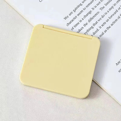 Portable 2-Face Makeup Mirror Square, Compact Hand Pocket Double-Sided Makeup Mirror, Cute Girls Gift Multiple Colors