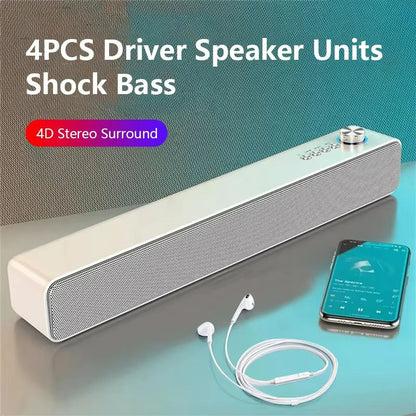 Bluetooth Soundbar With Subwoofer  Wireless TV Speaker For Home Theater Computer  Music 1