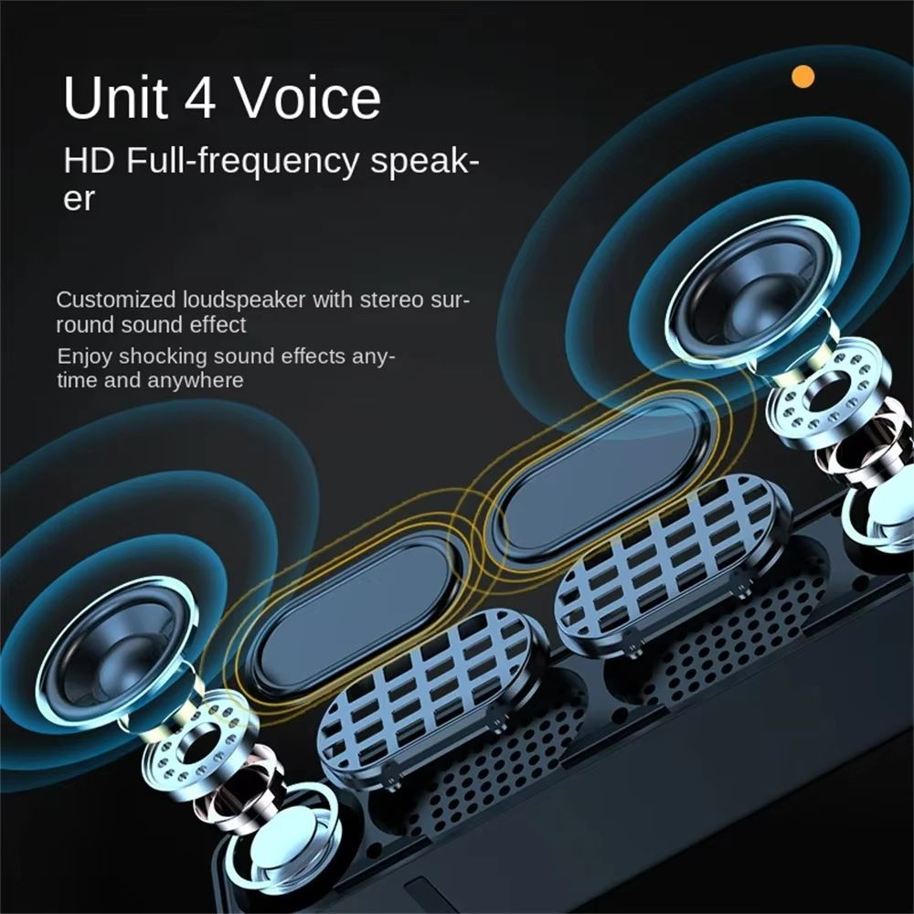 Bluetooth Soundbar With Subwoofer  Wireless TV Speaker For Home Theater Computer  Music 4