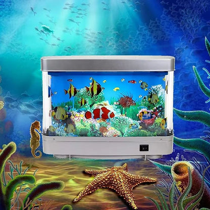 Artificial Aquarium Lamp – Virtual Tropical Fish Tank Night Light for Kids & Home Decor