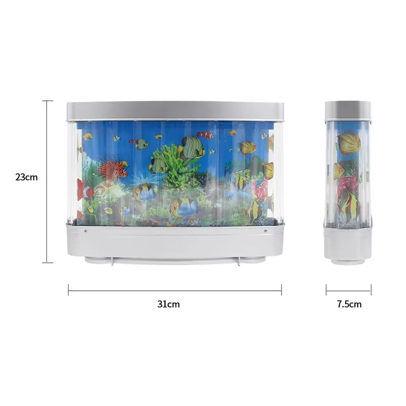 Artificial Aquarium Lamp  Virtual Tropical Fish Tank Night Light For Kids  Home Decor 5