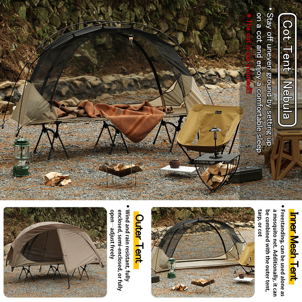 All-in-One Outdoor Camping Bed Tent: Soomloom Waterproof & Mosquito-Proof Shelter with Independent Inner Tent