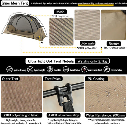All-in-One Outdoor Camping Bed Tent: Soomloom Waterproof & Mosquito-Proof Shelter with Independent Inner Tent
