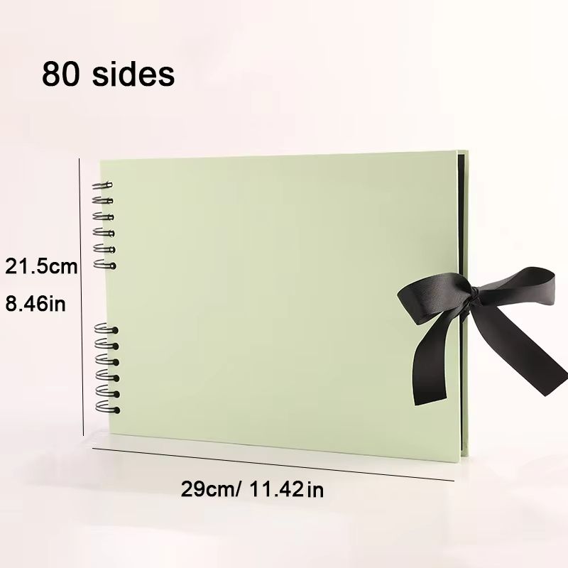 DIY Scrapbook Photo Album  80 Black Pages Kraft Memory Book For Wedding Anniversary  Gift Keepsakes 12