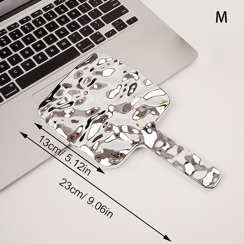Liquid Shape Square Mirror Portable Makeup Mirror Mini Hand Held Cosmetic Travel Metallic Beauty Mi 7