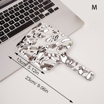 Liquid Shape Square Mirror Portable Makeup Mirror Mini Hand Held Cosmetic Travel Metallic Beauty Mi 7