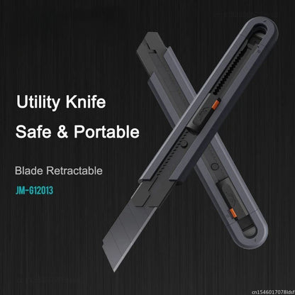 Premium Handicraft Tool Jimihome Safety Lock Utility Knife with Carbon Steel Blades for Precision Paper Cutting