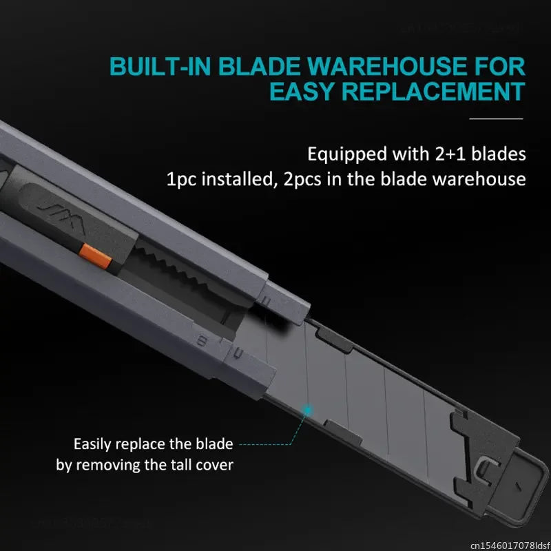 Premium Handicraft Tool Jimihome Safety Lock Utility Knife with Carbon Steel Blades for Precision Paper Cutting