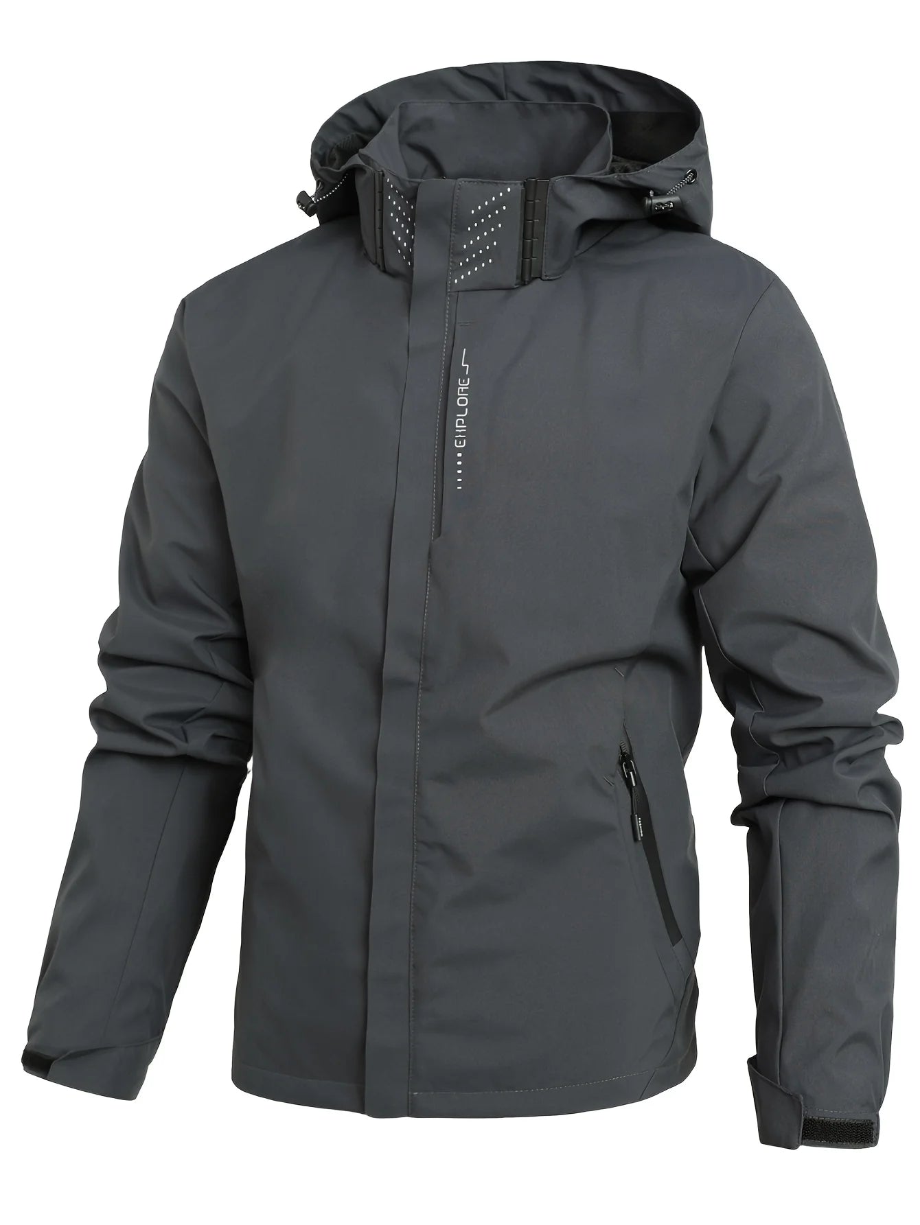 Ultimate Outdoor Protection Mens Lightweight Waterproof Jacket with Hood, Windproof Raincoat for Hiking & Climbing