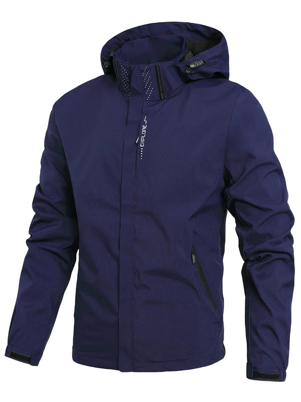 Ultimate Outdoor Protection Mens Lightweight Waterproof Jacket with Hood, Windproof Raincoat for Hiking & Climbing