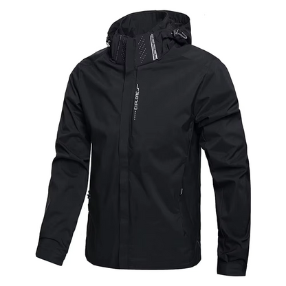 Ultimate Outdoor Protection Mens Lightweight Waterproof Jacket with Hood, Windproof Raincoat for Hiking & Climbing