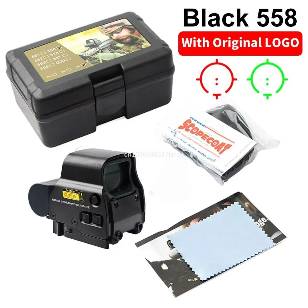 Holographic Red Dot Sight With 3X5X Magnifier  Tactical Scope For Airsoft Hunting  Rifles With 20mm 6