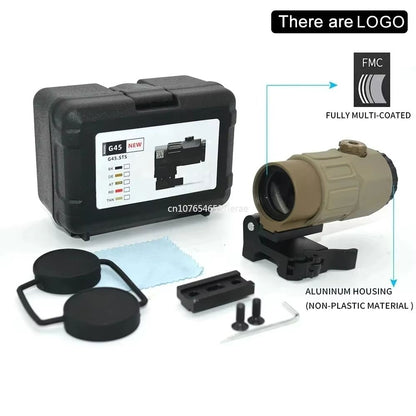 Holographic Red Dot Sight With 3X5X Magnifier  Tactical Scope For Airsoft Hunting  Rifles With 20mm 18