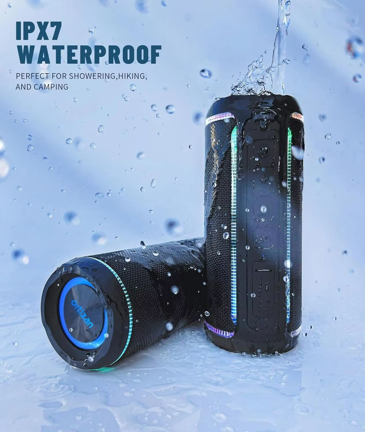 Ortizan X30 Portable Bluetooth Speaker  40W Bass Boost Wireless Speaker With IPX7 Waterproofing  66 2