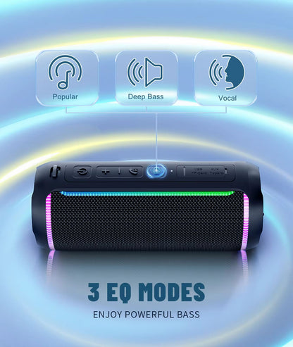 Ortizan X30 Portable Bluetooth Speaker  40W Bass Boost Wireless Speaker With IPX7 Waterproofing  66 4
