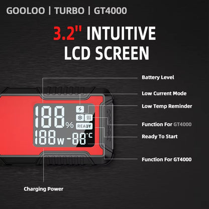 GOOLOO 12V Car Jump Starter  4000A Portable Battery Booster  24000mAh Power Bank For Emergency Star 5