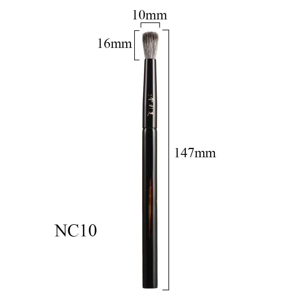 Luxury Handmade Make Up Brush, Small Stippling Brush Soft Lynx Goat Hair, Professional Raw Lacquer Handle Makeup Brushes