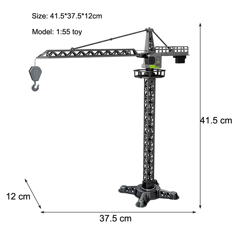 2-in-1 Alloy Tractor & Excavator Toy, Diecast Metal Engineering Vehicle Model for Boys, Kids Bulldozer Crane Truck, Farm