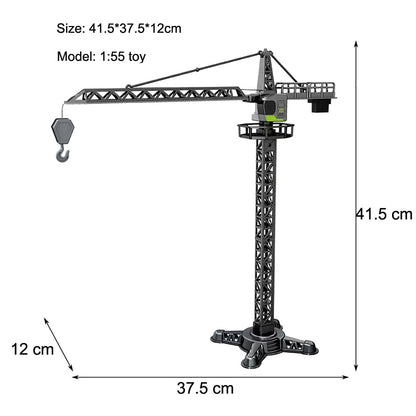 2-in-1 Alloy Tractor & Excavator Toy, Diecast Metal Engineering Vehicle Model for Boys, Kids Bulldozer Crane Truck, Farm