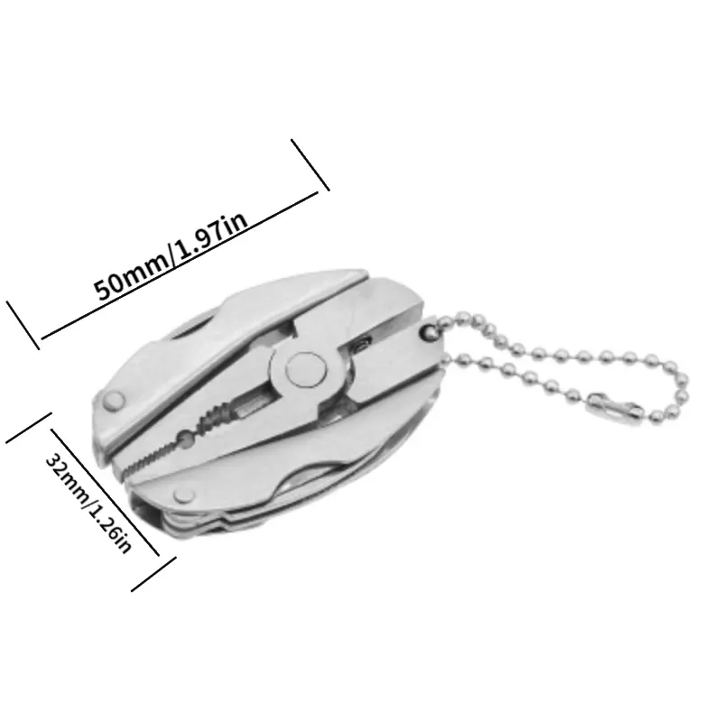 Ultimate Portable Stainless Steel Multi-Tool Pliers, Knife, Keychain & Screwdriver for Outdoor Adventures