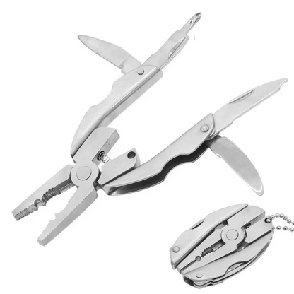 Ultimate Portable Stainless Steel Multi-Tool Pliers, Knife, Keychain & Screwdriver for Outdoor Adventures