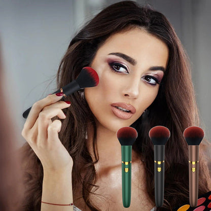 Portable 2 In 1 Electric Vibration Makeup Brush, Soft Fluffy Foundation Brush, Rechargeable Multi-Function Detail Makeup