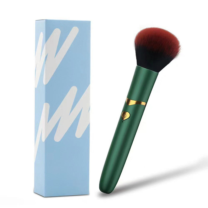 Portable 2 In 1 Electric Vibration Makeup Brush, Soft Fluffy Foundation Brush, Rechargeable Multi-Function Detail Makeup