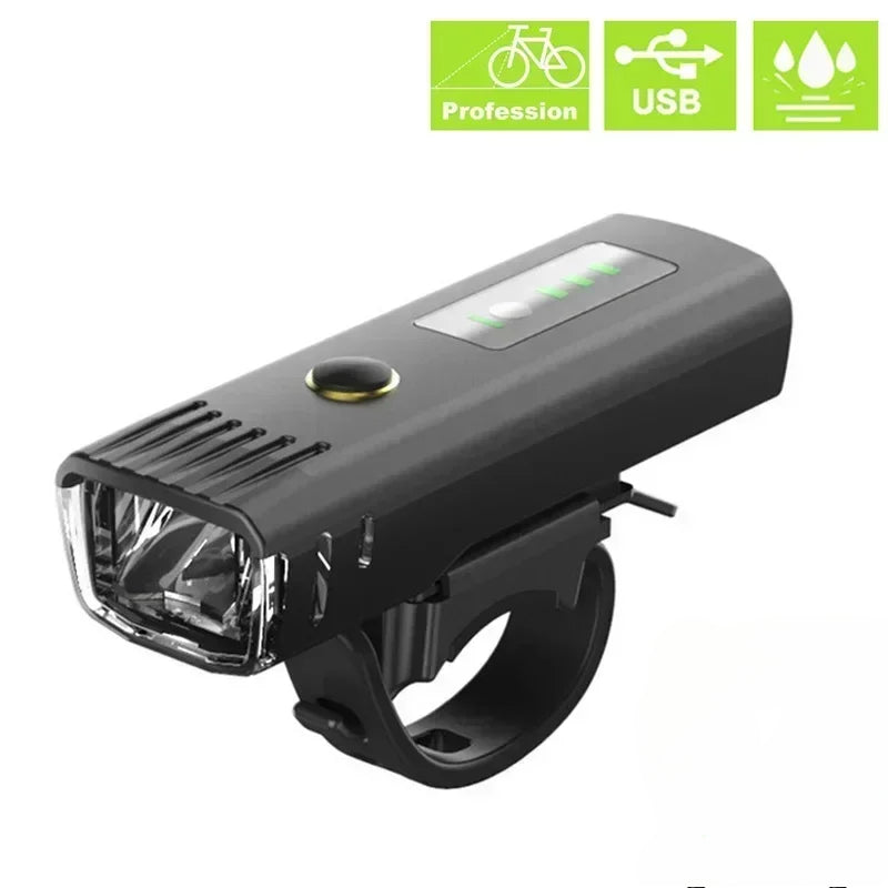 T6 LED Bike Front Light, Rechargeable Bicycle Headlight with Bright LED Waterproof Design for MTB Road Bike Night Riding