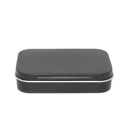 Metal Rectangular Empty Mini Tin Box, Small Tinplate Push Candy Pill Case Bin, Hinged Storage Organizer Box for Crafts