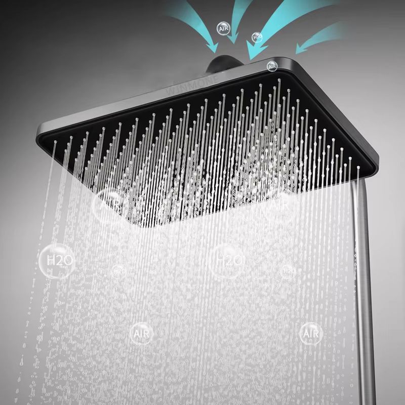 Luxury Smart Shower System With LED Lights And Digital Thermostat  Full Set Glass Panel Faucet 2