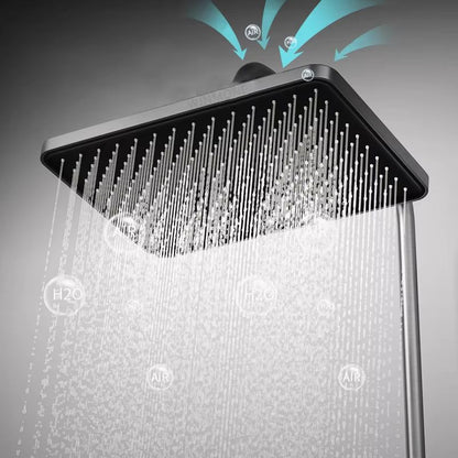 Luxury Smart Shower System With LED Lights And Digital Thermostat  Full Set Glass Panel Faucet 2