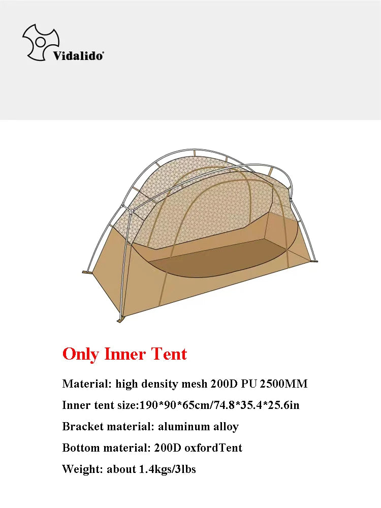 Vidalido Floating Island Tent Cot Ultralight 1Person OffGround Camping Tent With Mosquito Net Water