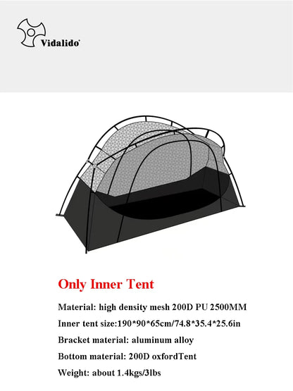 Vidalido Floating Island Tent Cot Ultralight 1Person OffGround Camping Tent With Mosquito Net Water
