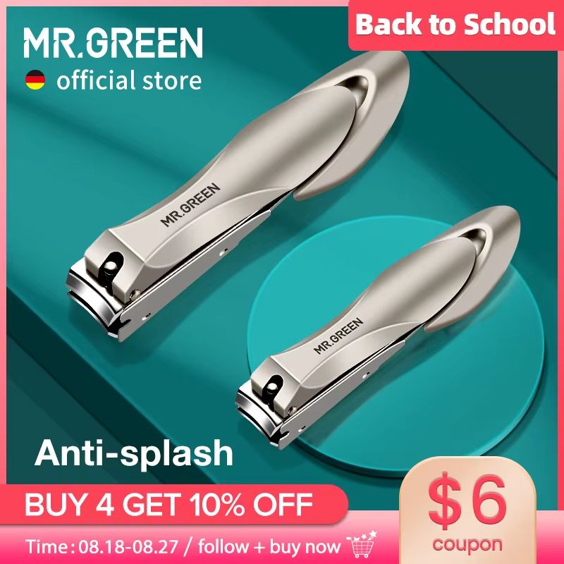 Stainless Steel Nail Clippers Anti-Splash Precision Fingernail and Toenail Trimmer