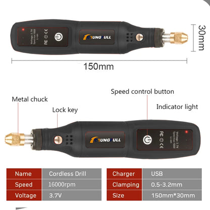 Ultimate Precision Mini Handheld Drill USB Powered Dremel Tools For DIY Woodworking Jewelry Making  2