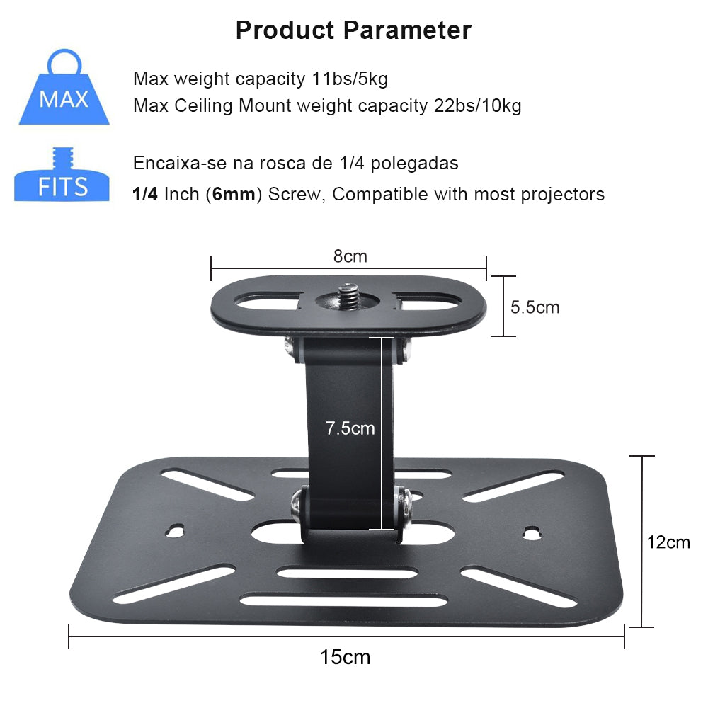 Universal Projector Stand, Mount Bracket, Ceiling, Table, Wall Mount for Home Theater, XGIMI, JMGO, Xiaomi, HY300, HY320