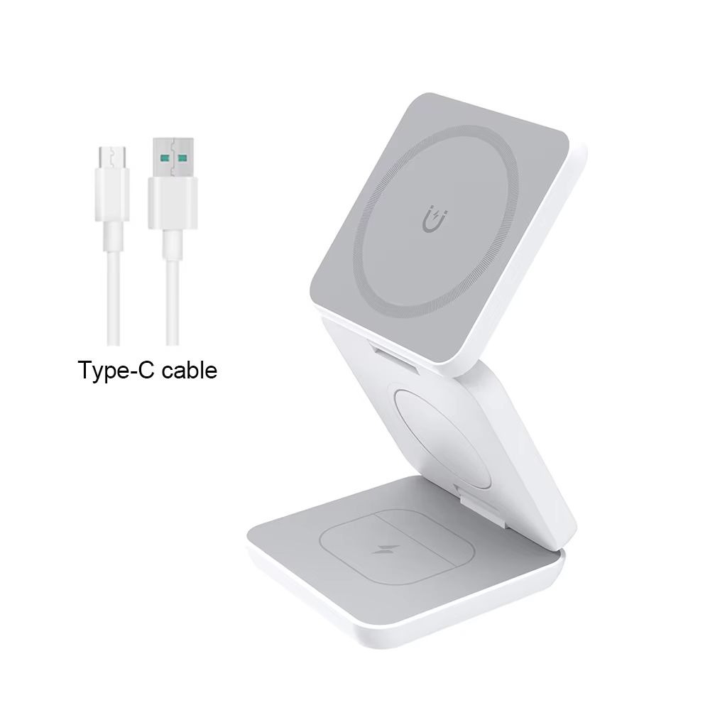 3in1 Foldable Magnetic Wireless Charging Station For IPhone And Apple Watch 7