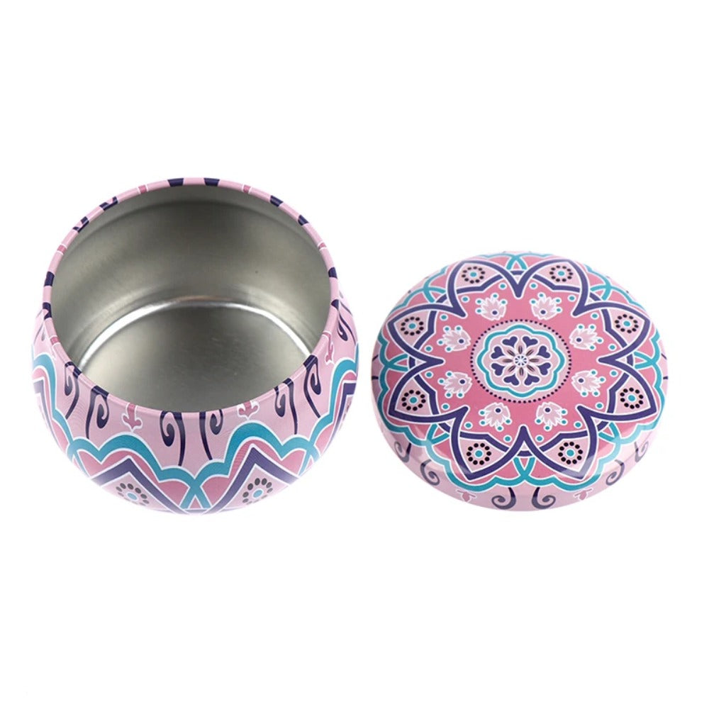 Drum Shaped Tin Tin Box High Quality Storage Case, Party Supplies, Candle Making Kit Holder, Small Item Organizer