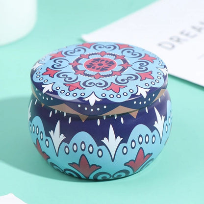 Drum Shaped Tin Tin Box High Quality Storage Case, Party Supplies, Candle Making Kit Holder, Small Item Organizer