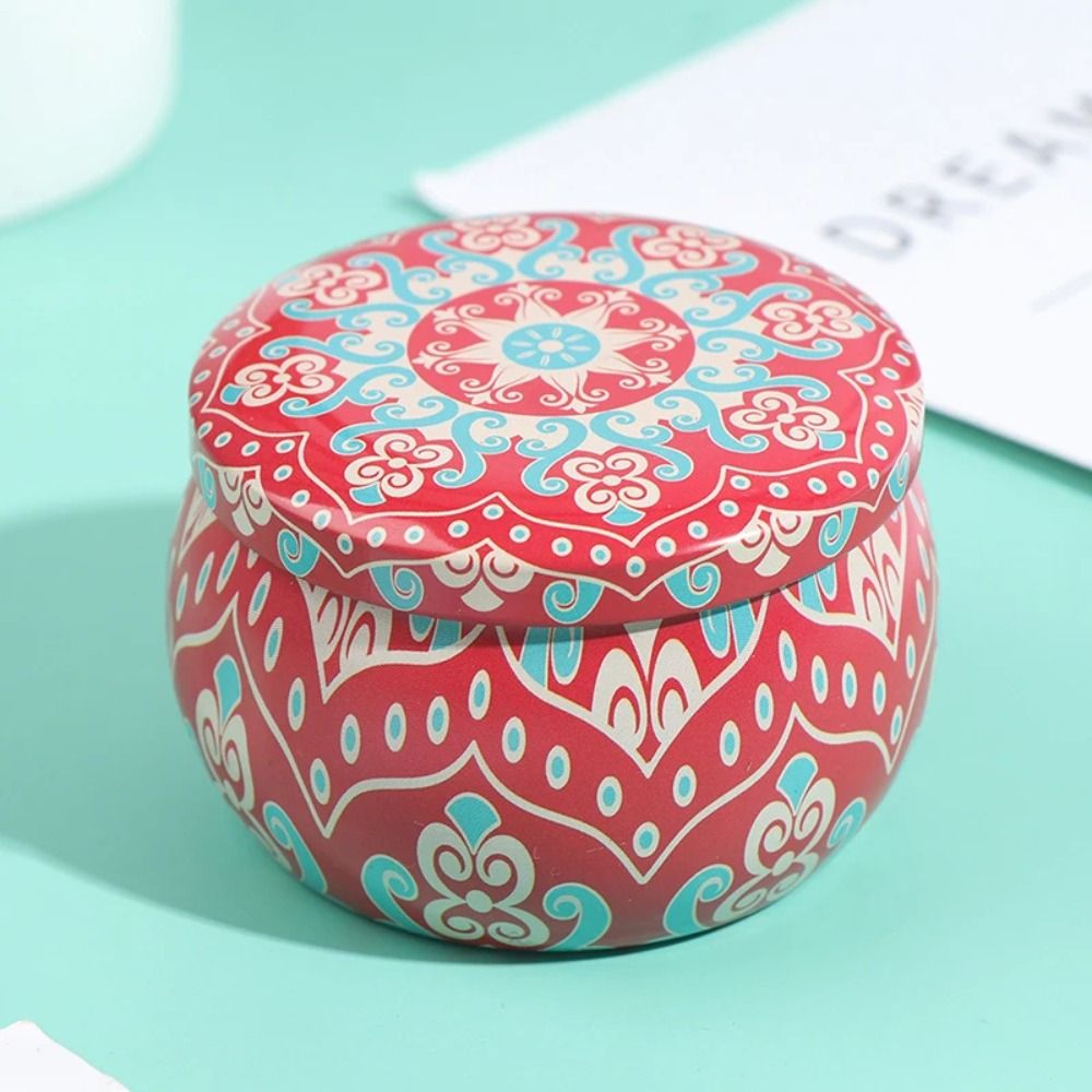 Drum Shaped Tin Tin Box High Quality Storage Case, Party Supplies, Candle Making Kit Holder, Small Item Organizer