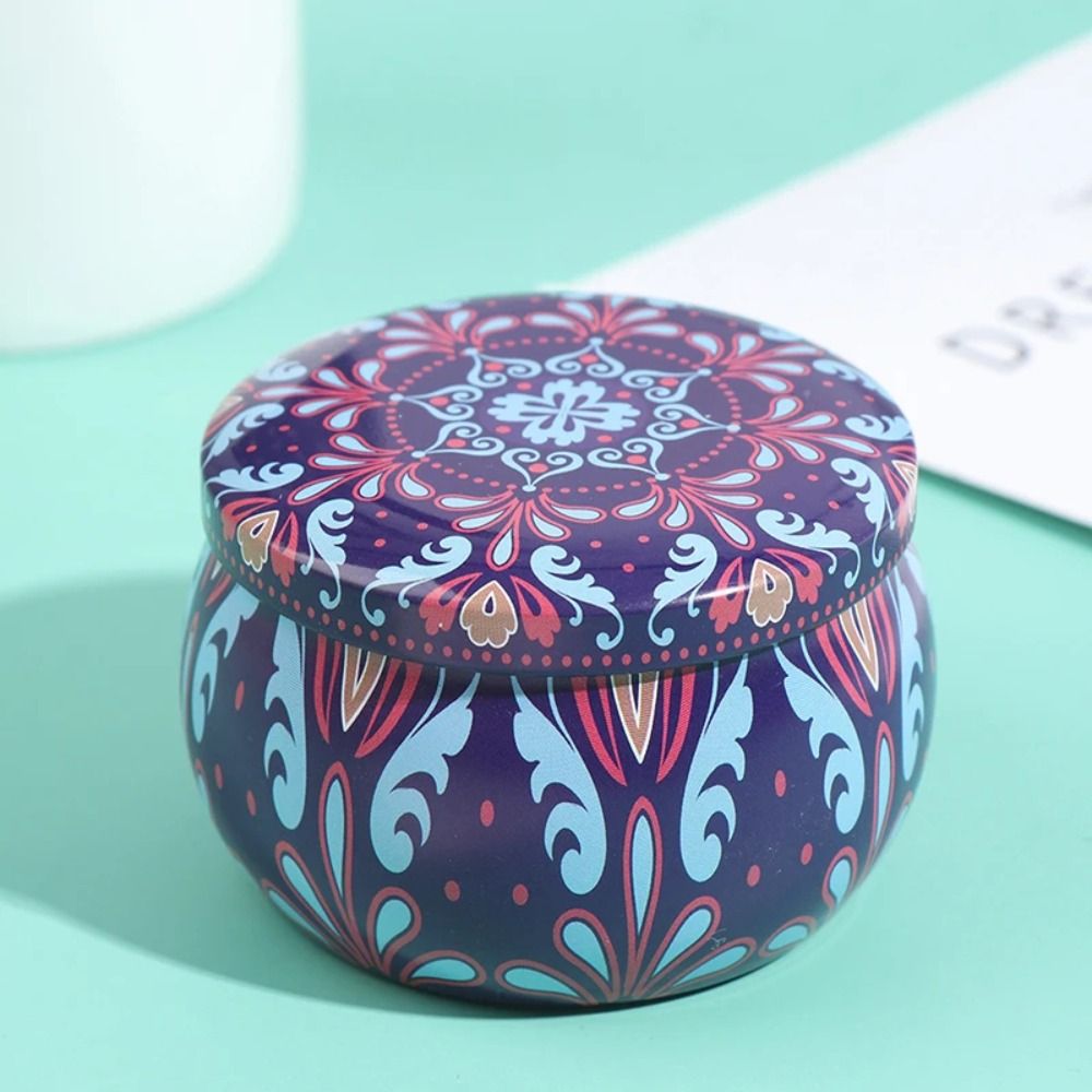 Drum Shaped Tin Tin Box High Quality Storage Case, Party Supplies, Candle Making Kit Holder, Small Item Organizer