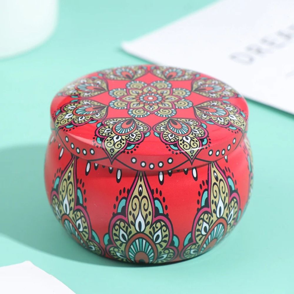 Drum Shaped Tin Tin Box High Quality Storage Case, Party Supplies, Candle Making Kit Holder, Small Item Organizer