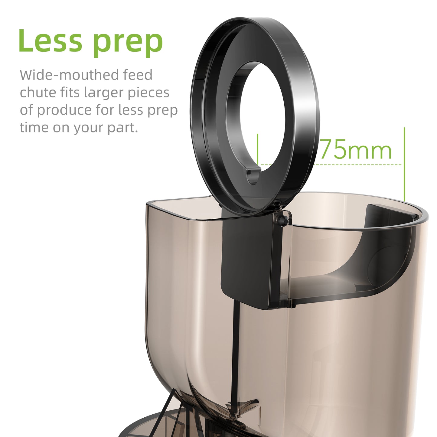 BioloMix Cold Press Juicer with Feed Chute, Slow Masticating Juicer for Whole Fruits