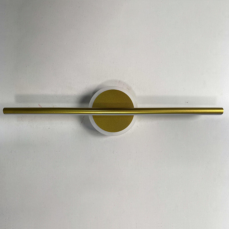 Modern Minimalist LED Wall Lamp, Black & Gold Mirror Light for Bathroom, Toilet & Home Decor, Long Strip Fixture