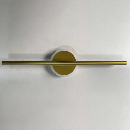 Modern Minimalist LED Wall Lamp, Black & Gold Mirror Light for Bathroom, Toilet & Home Decor, Long Strip Fixture