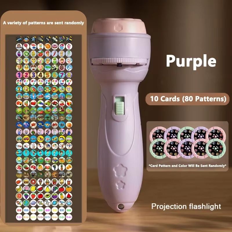 Kids Projection Flashlight Toy  Educational Cartoon Projector For Early Learning And Imaginative Pl 7